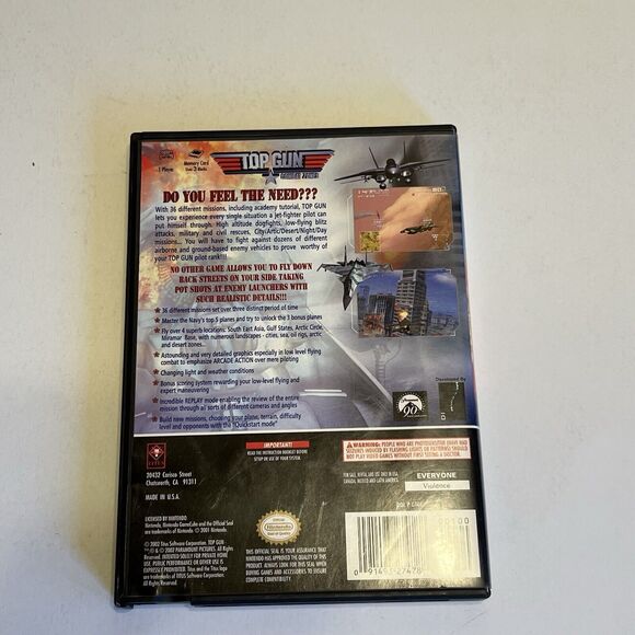 Nintendo Game Cube Top Gun Combat Zone Complete CIB with Poster And Registration - Picture 3 of 10